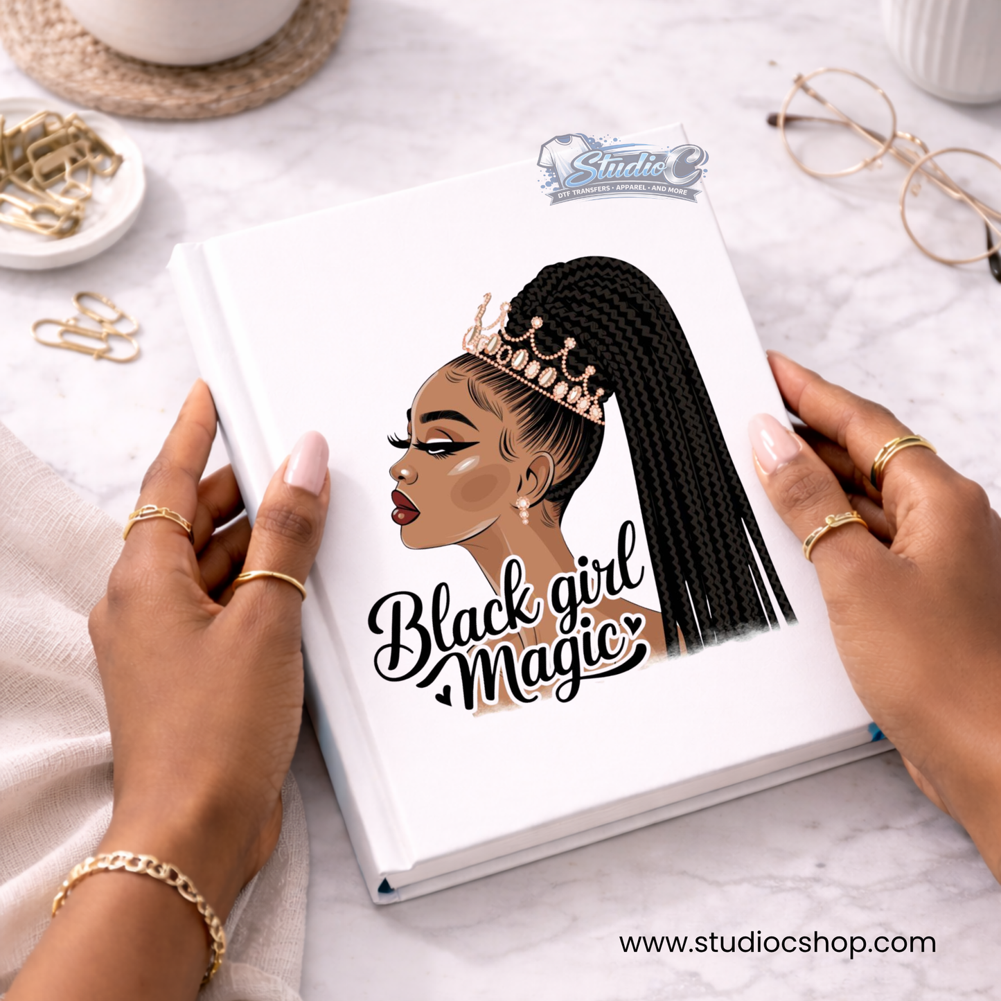 Black Girl Magic UV DTF Wrap – Journal