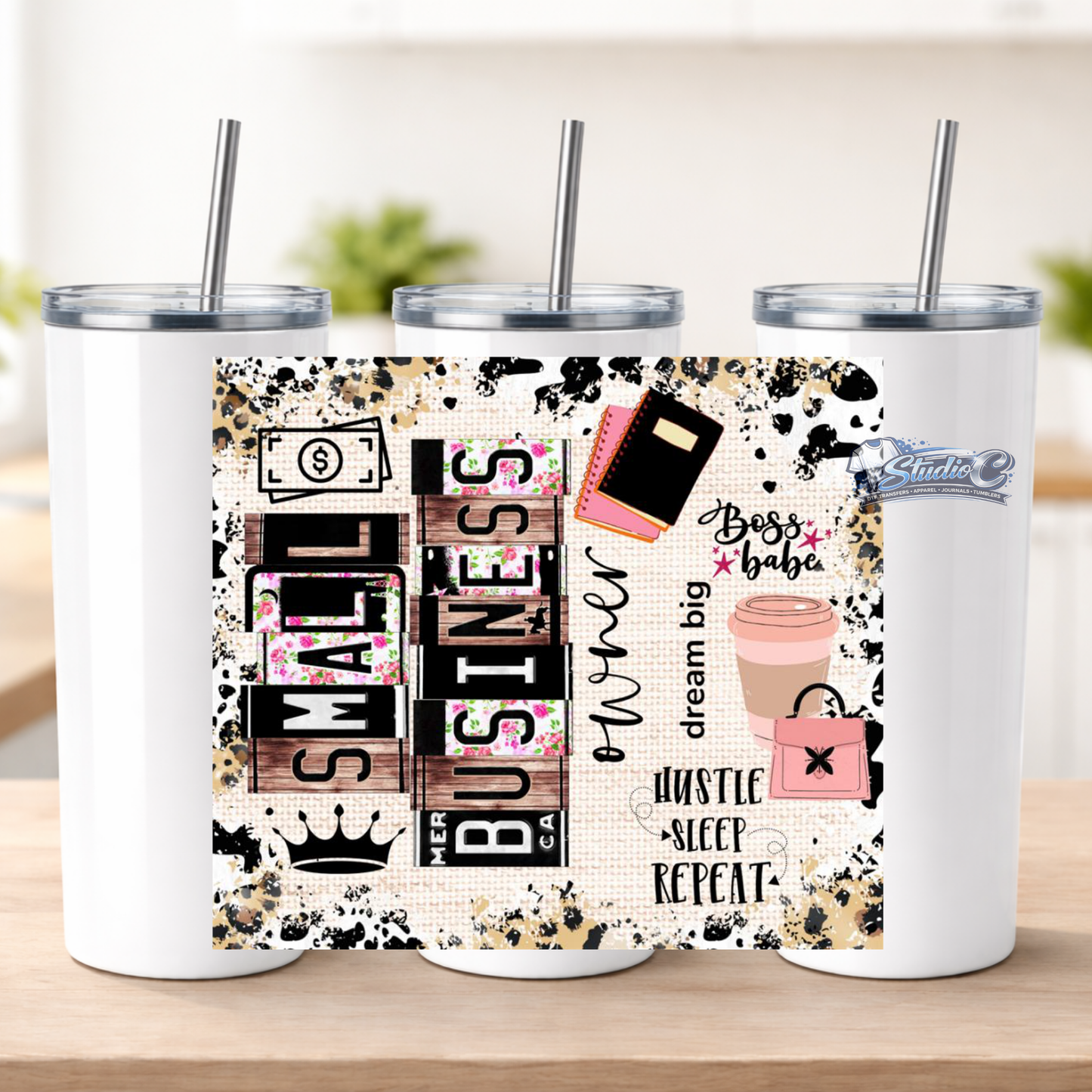 Small Business 20oz UV DTF Tumbler Wraps – Ready to Apply