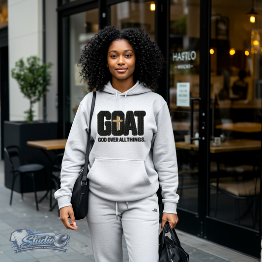 God Over All Things (GOAT) DTF Transfer – Ready to Press (10x11)
