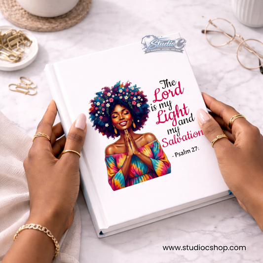 The Lord is My Light and Salvation UV DTF Wrap – Journal