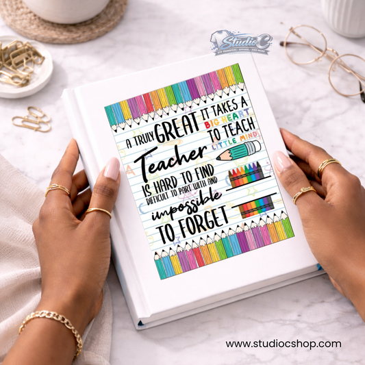 Teacher UV DTF Wrap – Journal