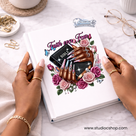 Faith Over Fear UV DTF Wrap – Journal