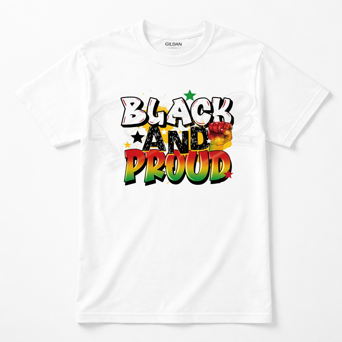 Black and Proud DTF Transfer – Ready to Press (10x11)