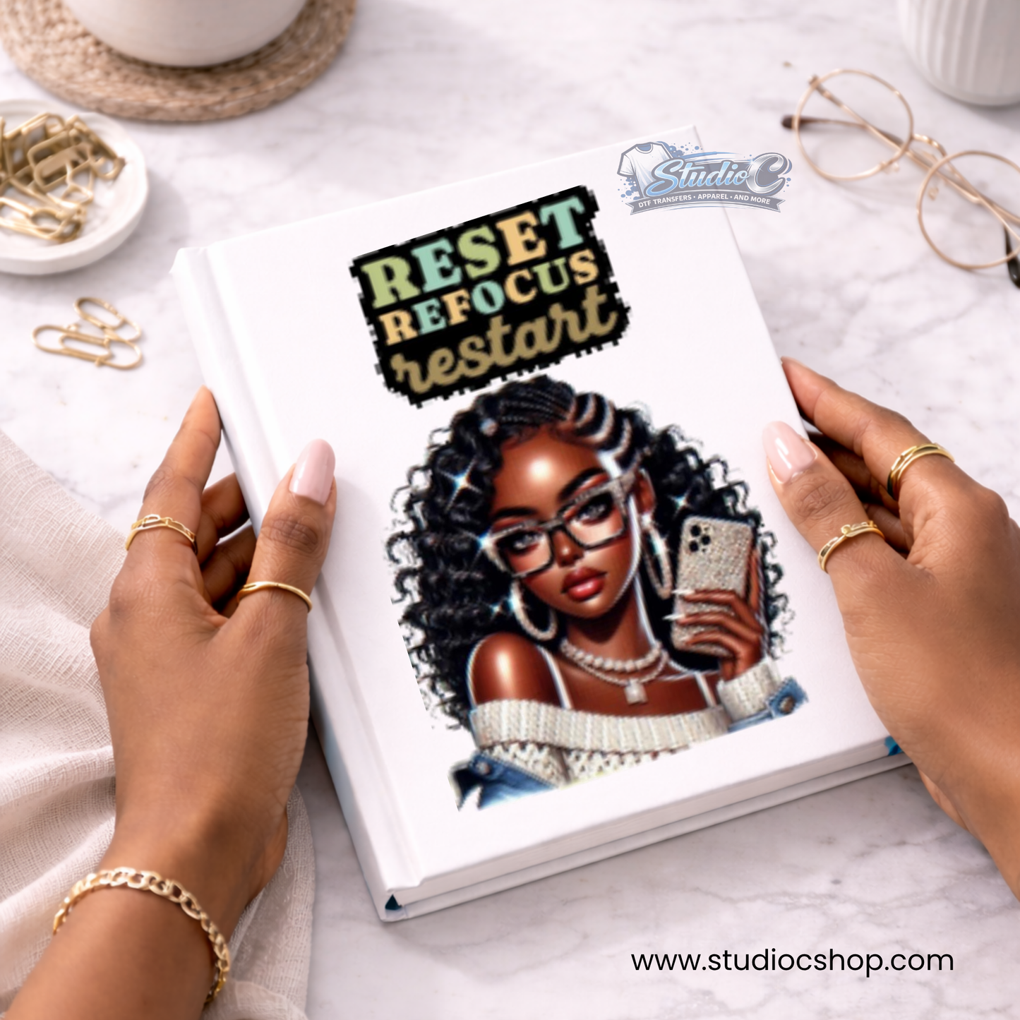 Reset Refocus Restart UV DTF Wrap – Journal