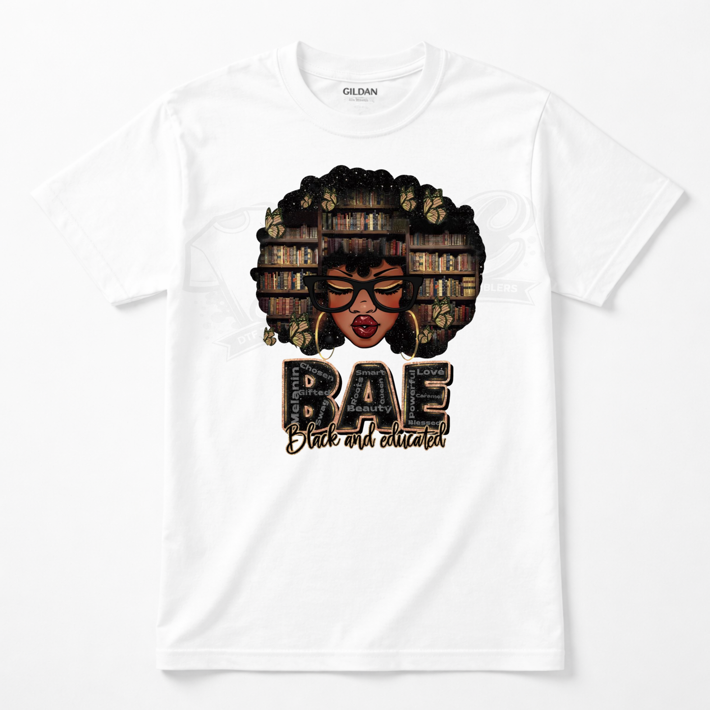Black And Educated DTF Transfer – Ready to Press (10x11)