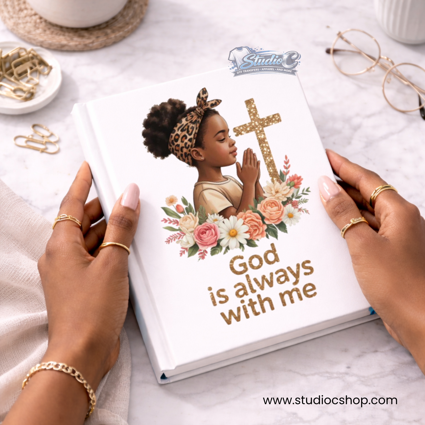 God Is Always With Me UV DTF Wrap – Journal