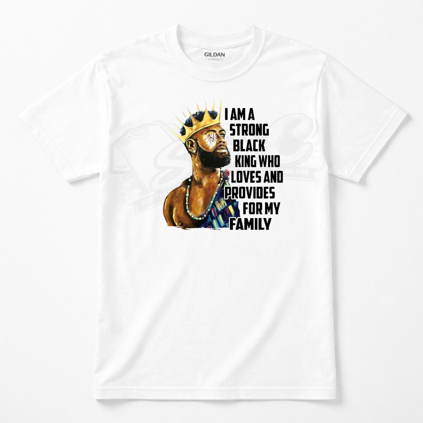 Strong Black King DTF Transfer – Ready to Press (10x11)